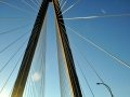 The Ravenal suspension bridge soars over Cooper River near Charleston, SC