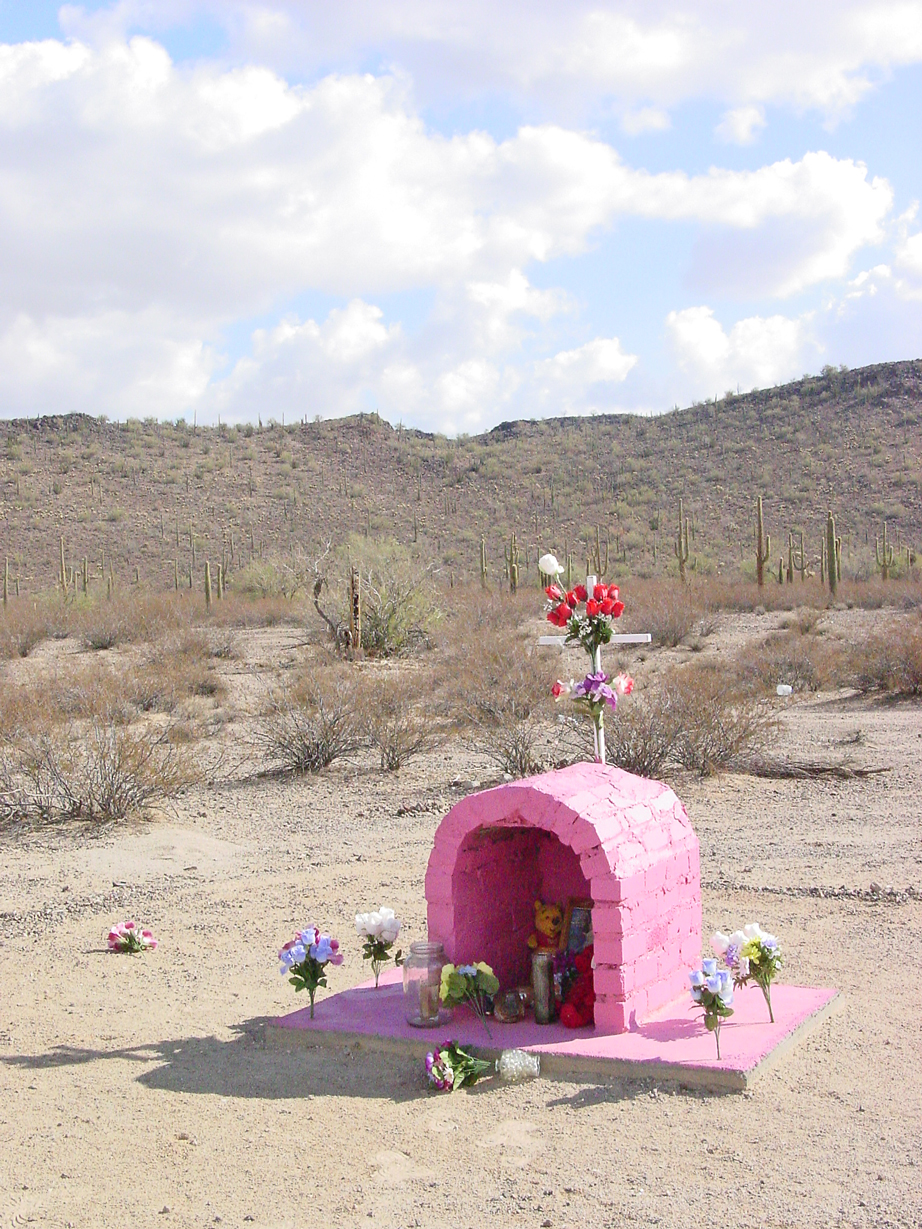 Roadside memorial, Why, AZ